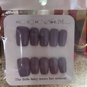 Purple Press-On Nails